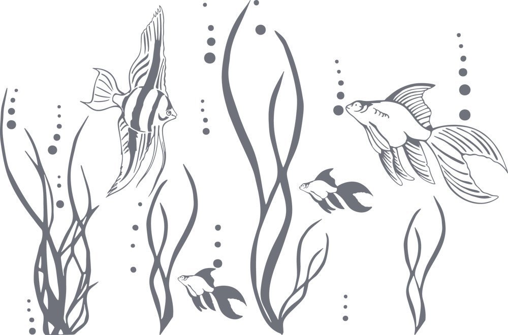 Наклейка на стіну Graz Design Fish in Ocean для ванної кімнати, фото №2