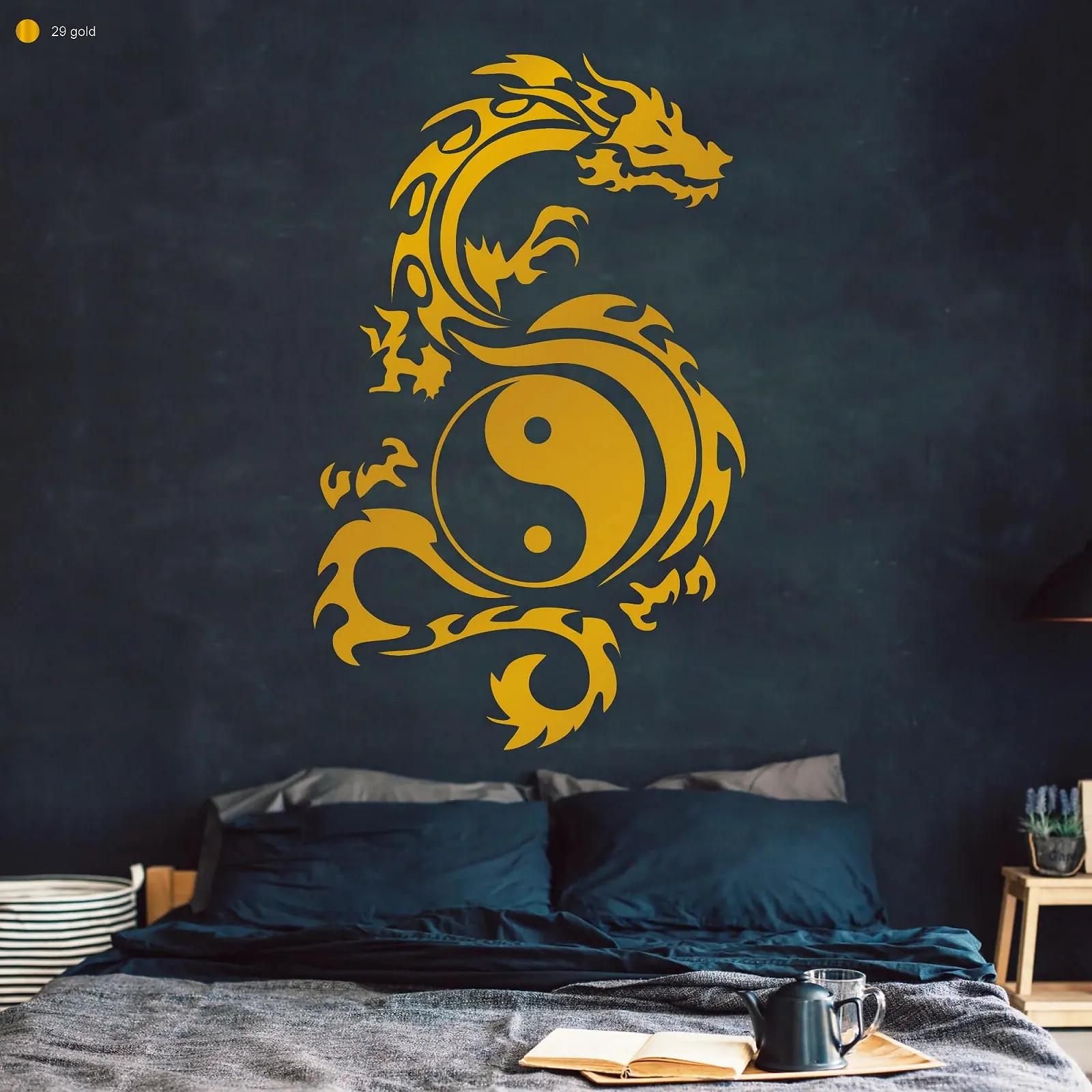 Наклейка на стену Loft Дракон Инь-Ян Трайбл, фото №1