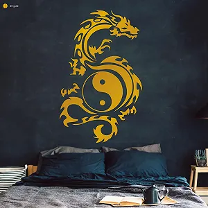 Наклейка на стіну Loft Дракон Інь-Ян Трайбл - Фото 1