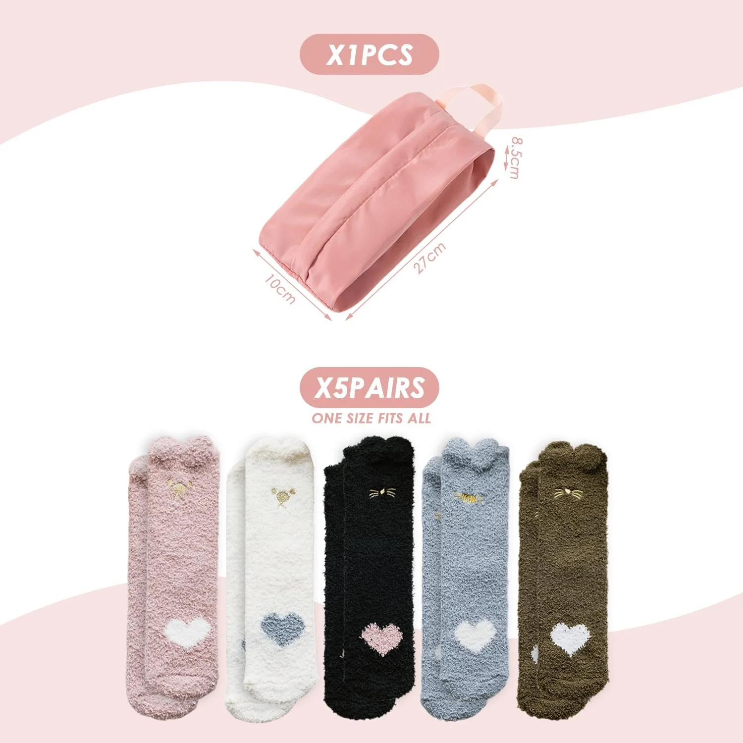 Термошкарпетки зимові 5 пар, мішок для зберігання шкарпеток, фото №2 Термошкарпетки зимові 5 пар, мішок для зберігання шкарпеток, фото №2