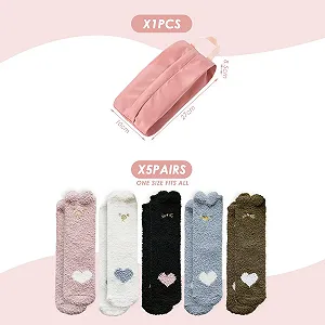 Термошкарпетки зимові 5 пар, мішок для зберігання шкарпеток synthetic.ua - Фото 1