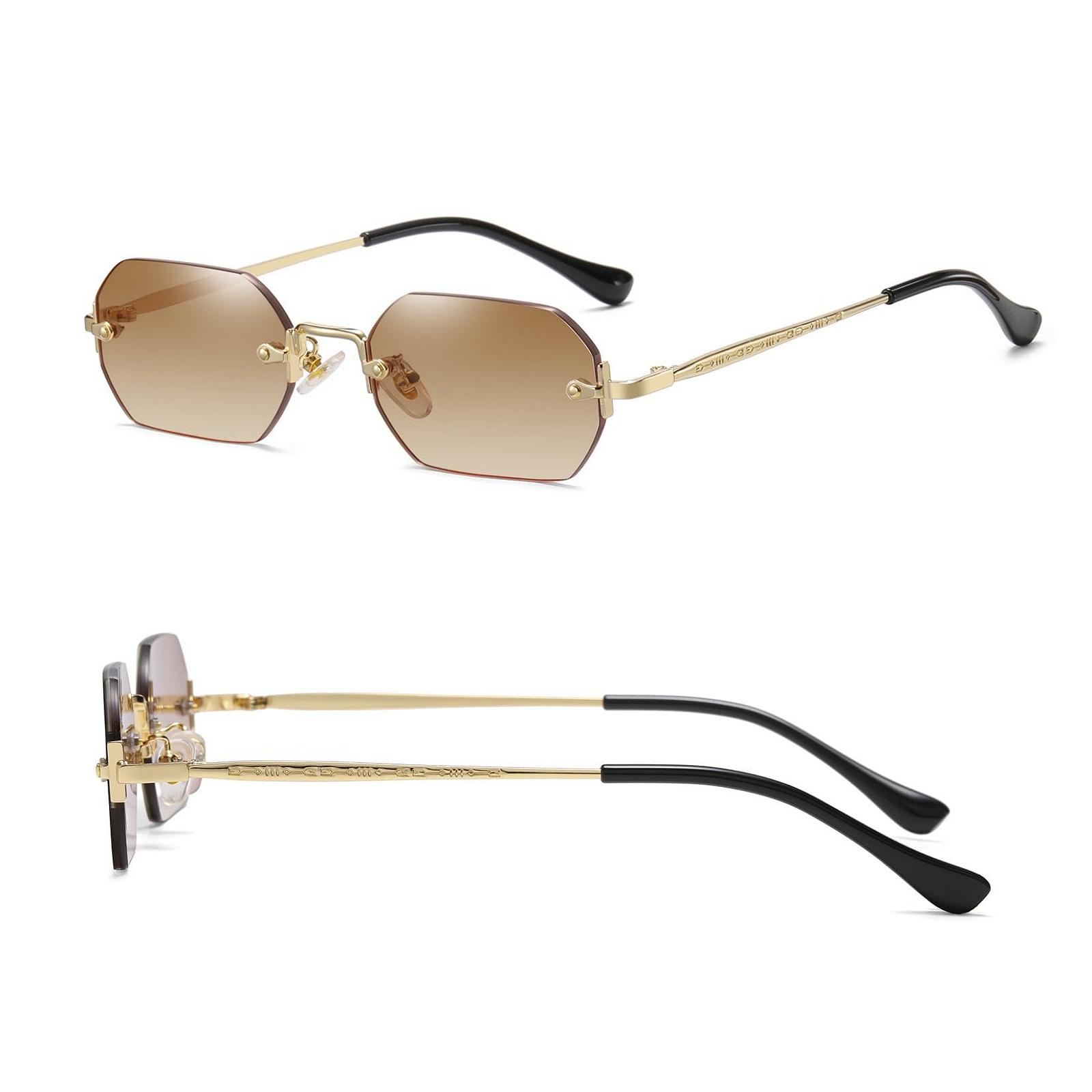 Солнцезащитные очки Retro Rimless Rectangular JCTAIFOO, фото №5