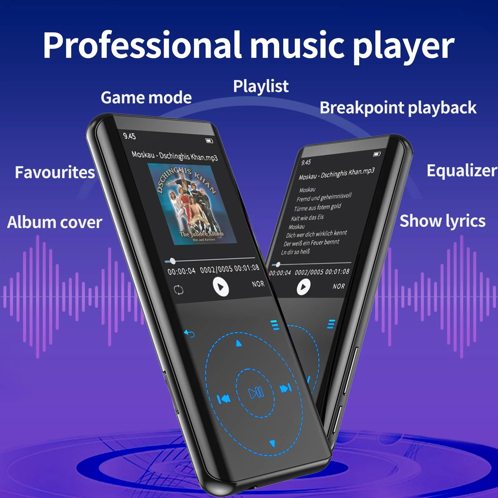 MP3-плеєр Tihoosky 32GB Black, фото №5