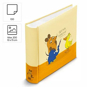 Альбом для вставки Hama DieMaus (Memo Album) 100 страниц 200 фотографий 10 x 15 см Оранжевый synthetic.ua - Фото 1