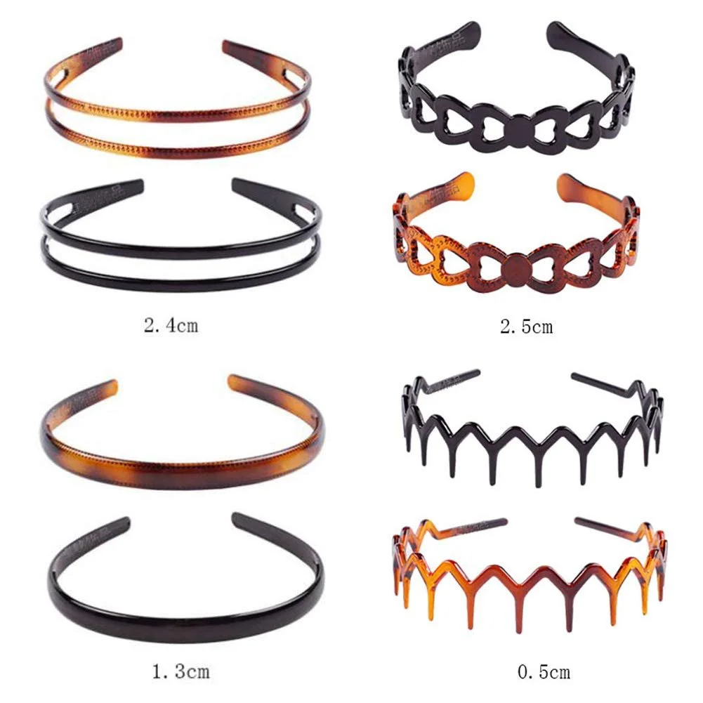 Обруч для волосся Зуб Акули Пластик Унісекс Набір 8 штук, фото №2