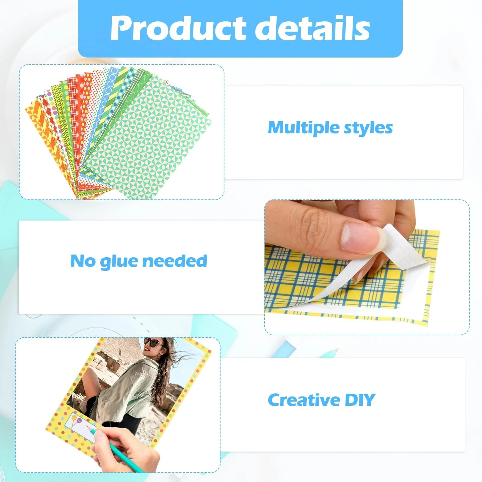 Набор стикеров-рамок для фото 140 шт. для Polaroid & Fujifilm Instax Mini 11 9 8 70 7s, фото №4