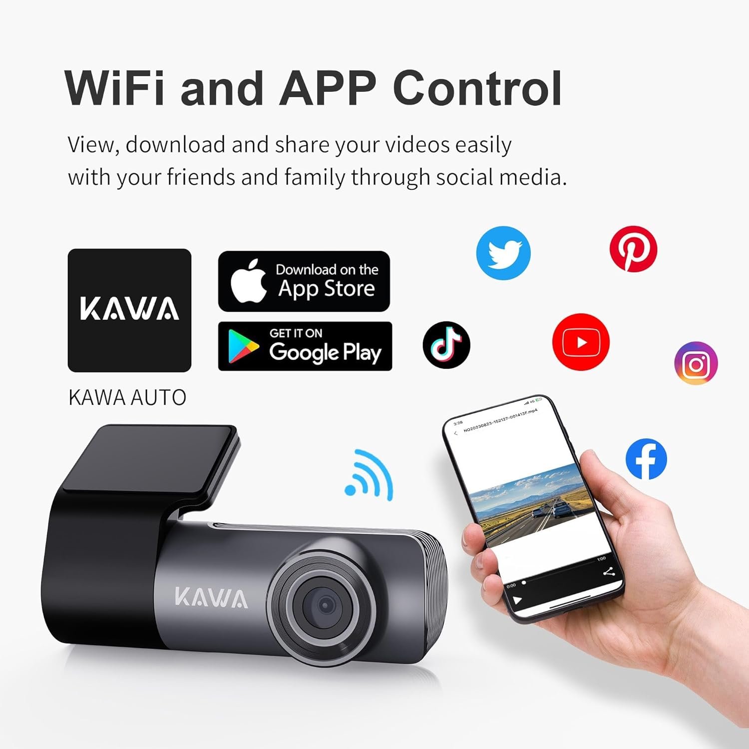 Відеореєстратор KAWA D5 / 2К / 145° / Wi-Fi / Чорний, фото №4