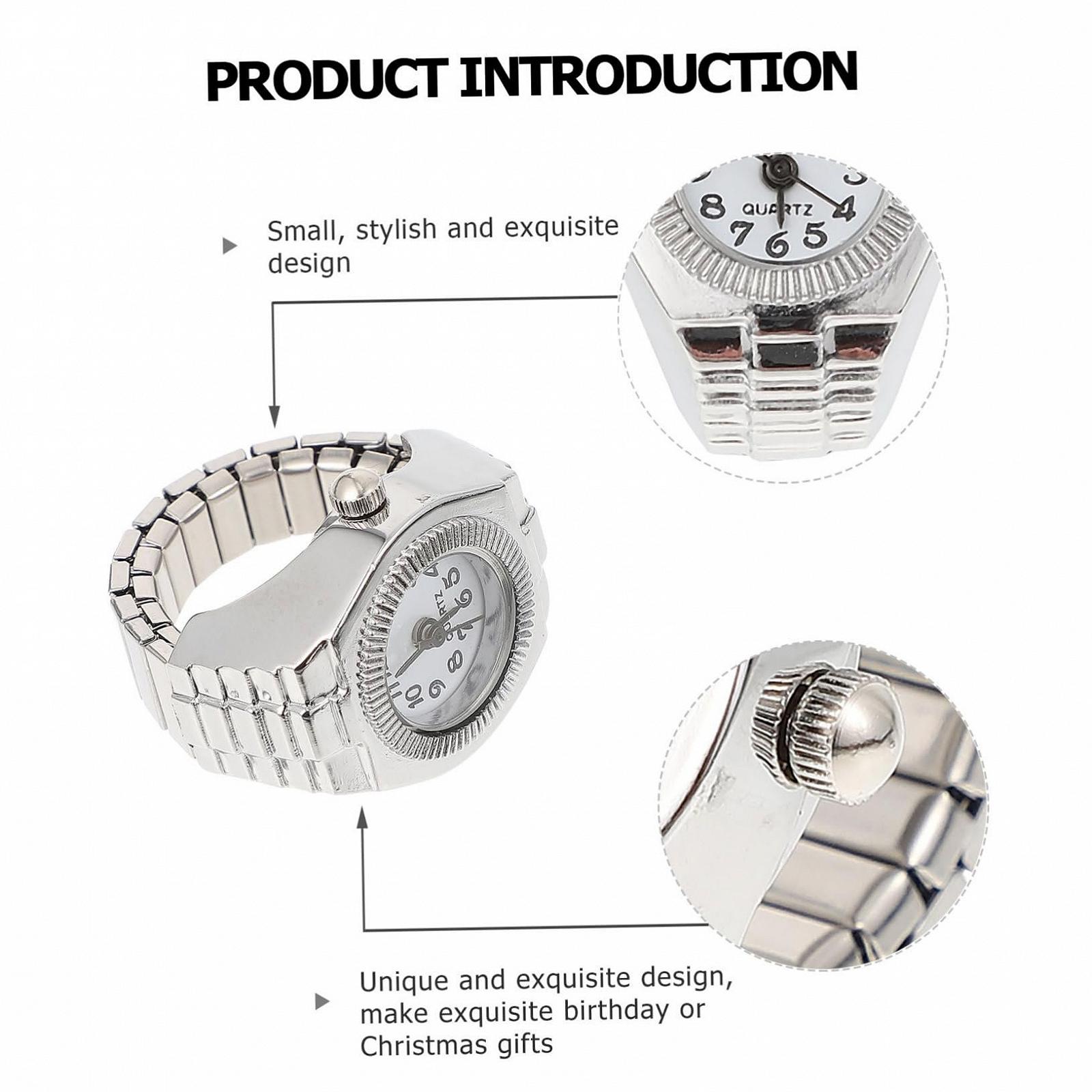 Кварцевые часы-кольцо PartyKindom, минималистичный дизайн, регулируемый, легкий, сочетается с любой одеждой, фото №8