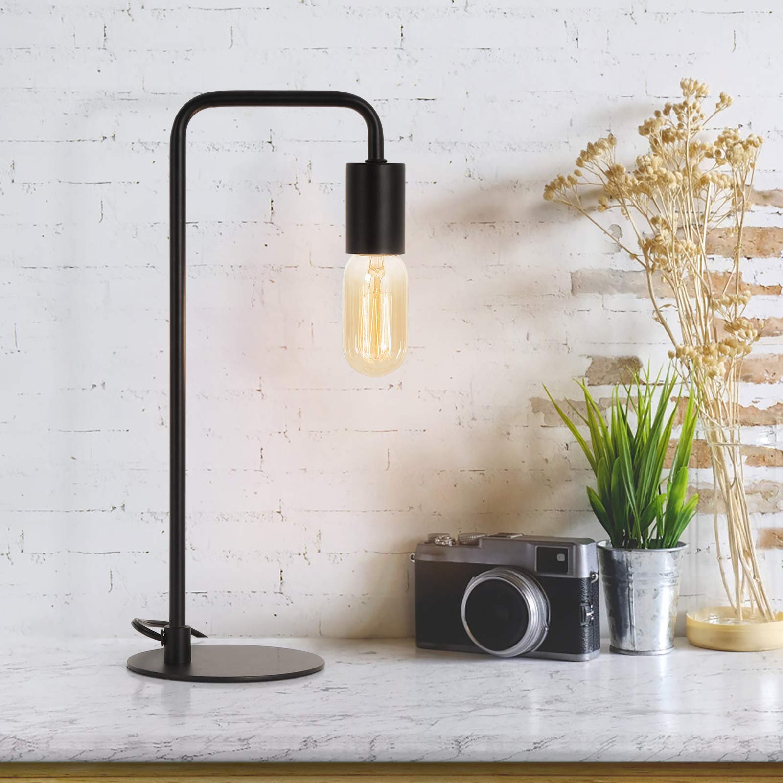 Настільна лампа HAITRAL Set of 2 E27 Black, фото №6