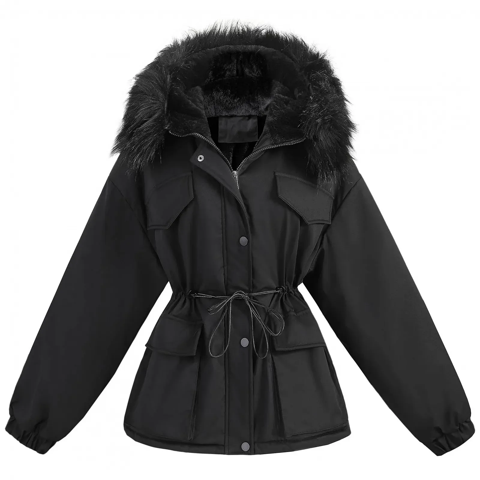 Жіноча зимова парка Amropi  Зимова тепла парка на штучному хутрі, фото №3