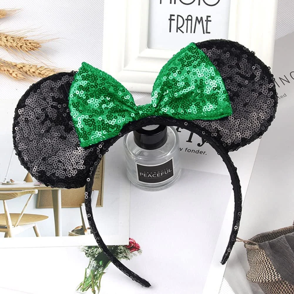 Обруч Вушка Мишки для Дівчат та Жінок, Блискітки, фото №6