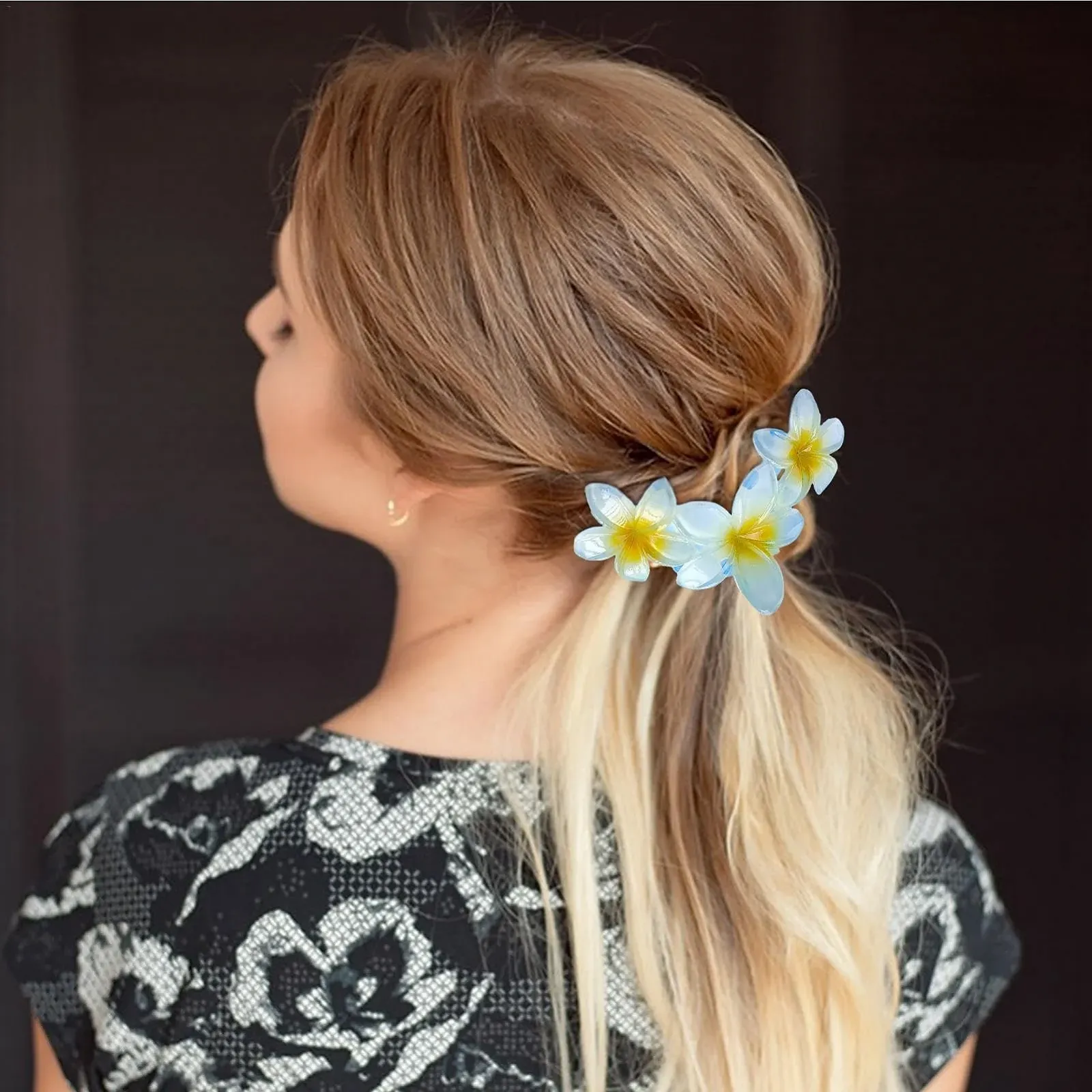 Заколки для волос Цветы 4 шт C-Clip, фото №2 Заколки для волос Цветы 4 шт C-Clip, фото №2