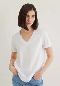 Женская футболка MAVI BASIC SHORT SLEEVE TOP Gardenia - XS synthetic.ua - Фото 1