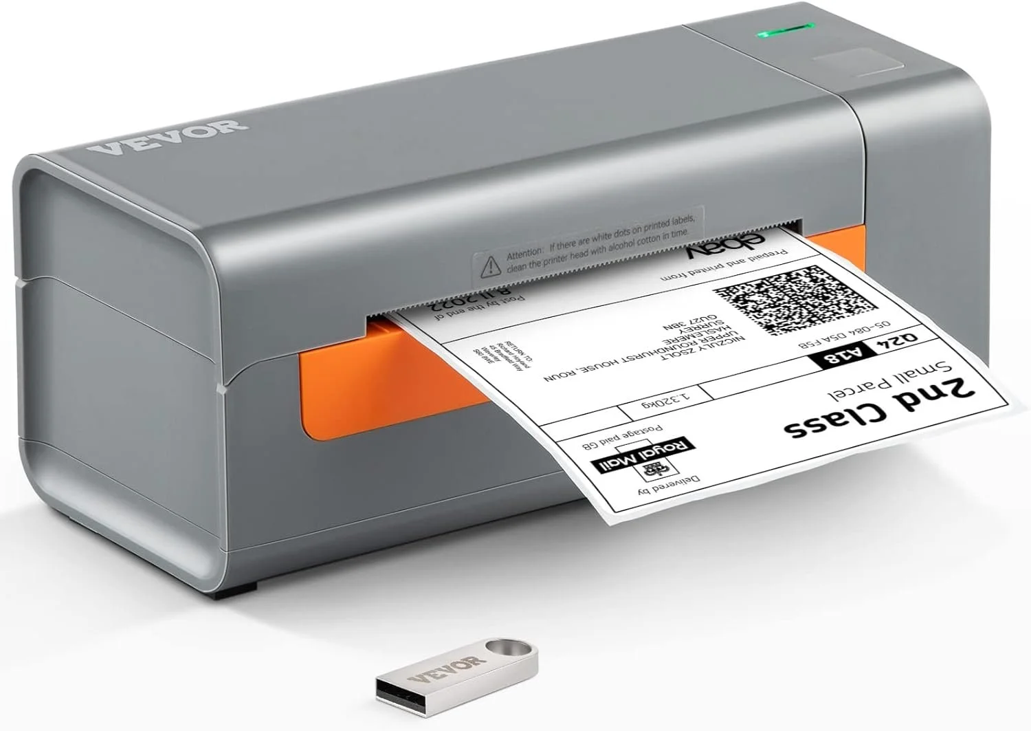 Термопринтер етикеток VEVOR Y486 Сірий, фото №1 Термопринтер етикеток VEVOR Y486 Сірий, фото №1
