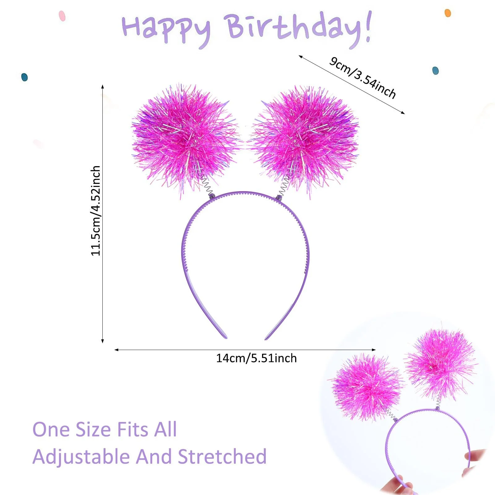 Обруч для волос с помпонами Molain, фото №2