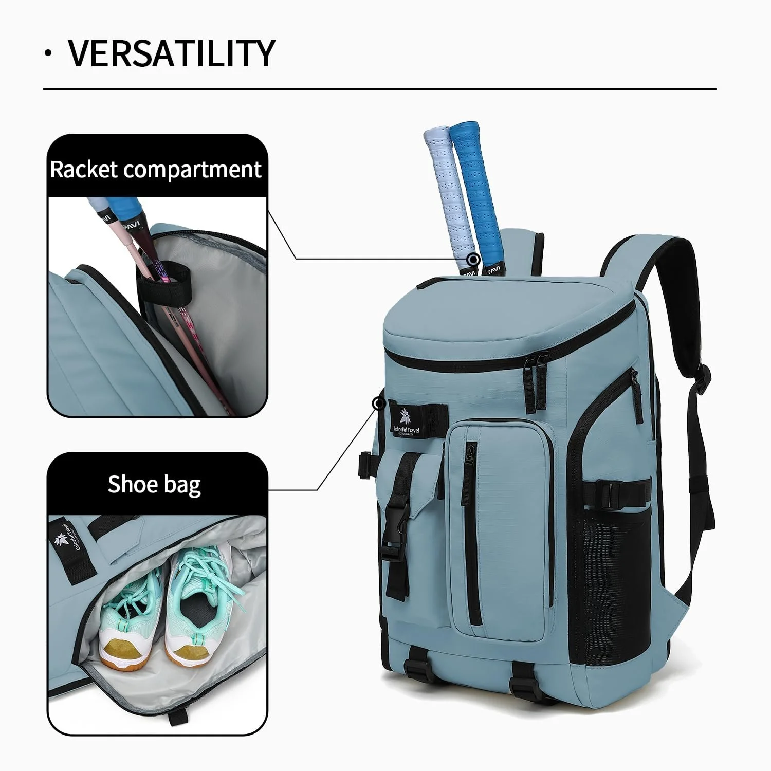 Рюкзак-сумка Kalesi Gym Duffle 4-Way Waterproof Shoe Compartment, фото №5