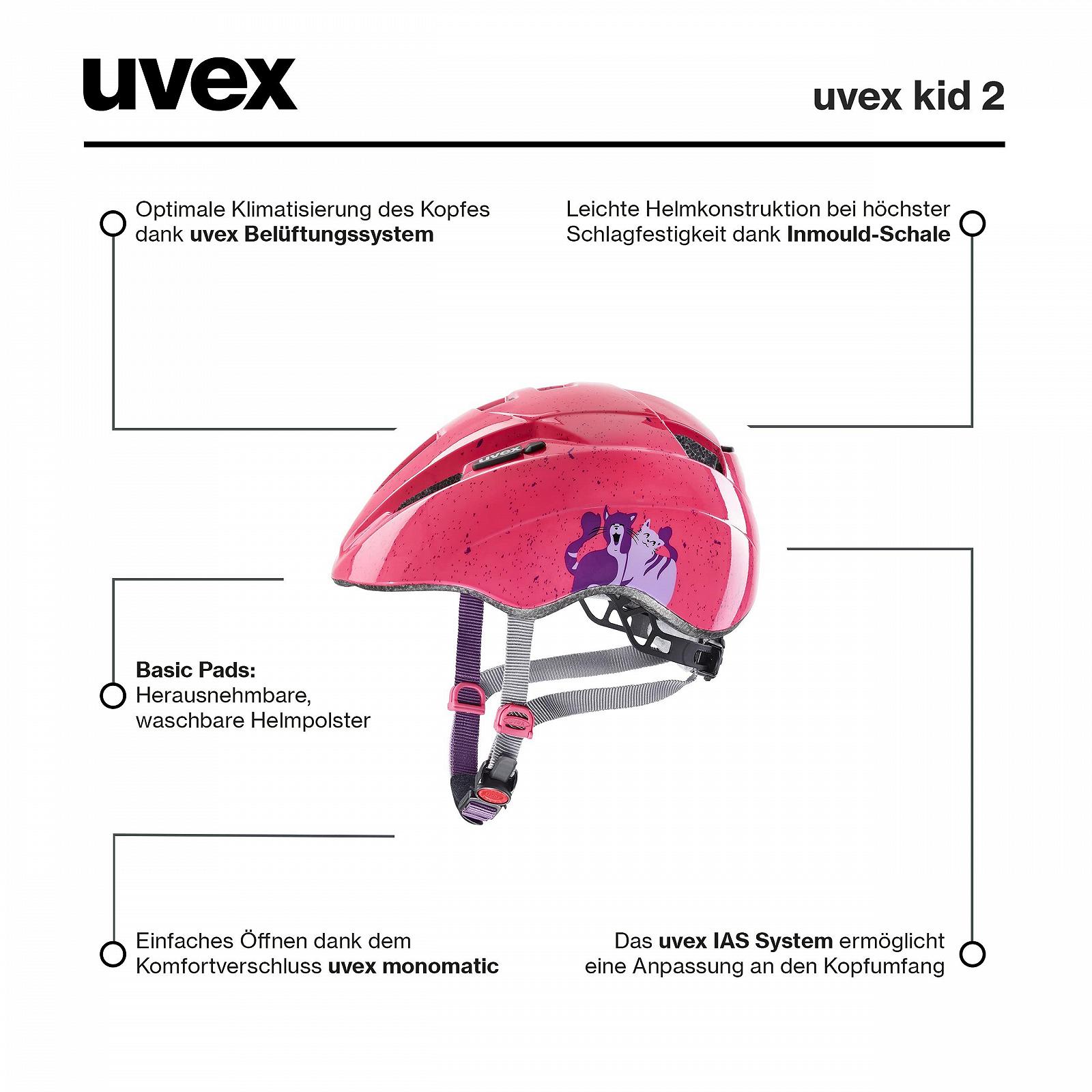 Велосипедный шлем Uvex Unisex Youth Kid 2, фото №6
