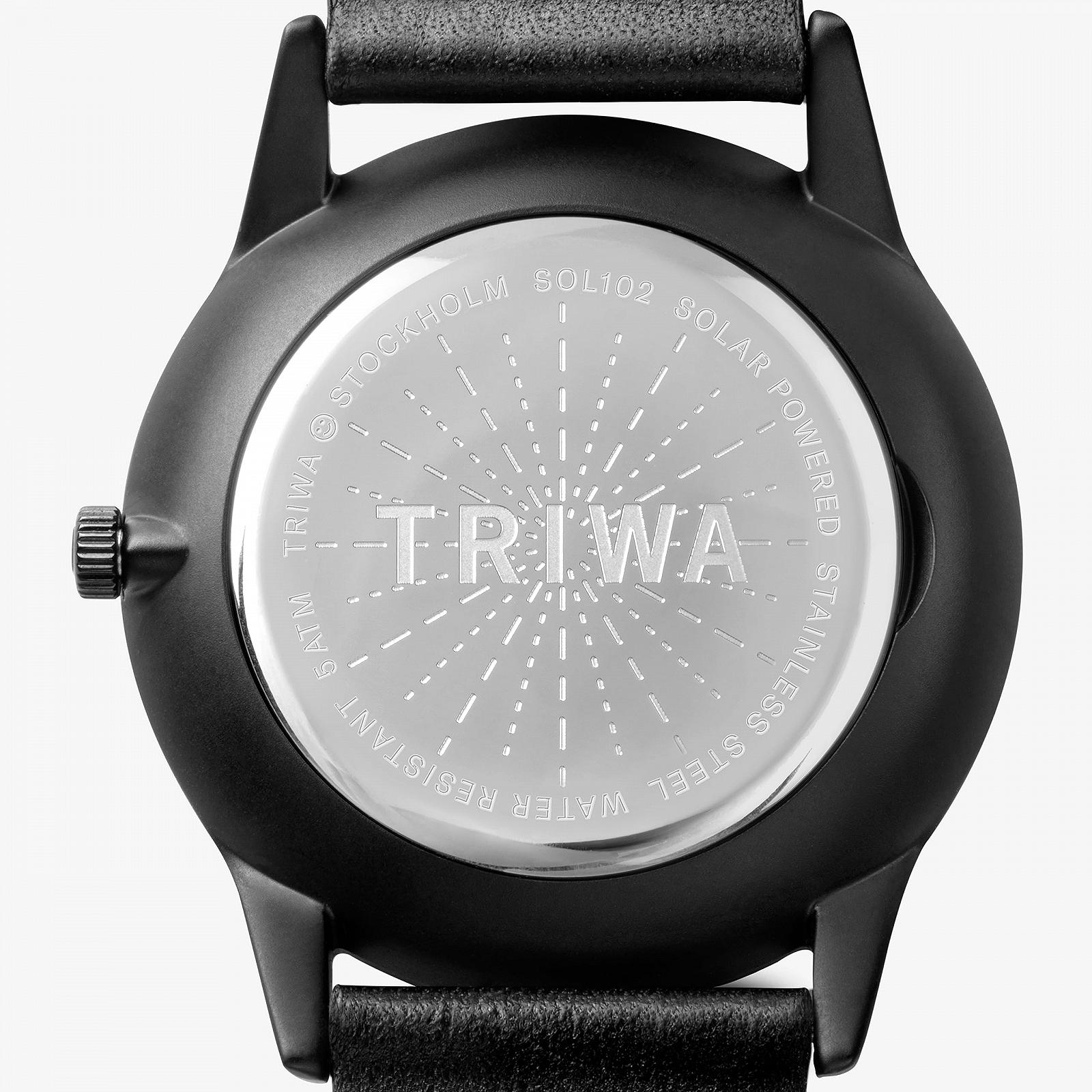 Часы TRIWA Solar Recycled Minimalist Design Солнечные водостойкость до 5 Бар Черный PET нейлон 38 мм, фото №5