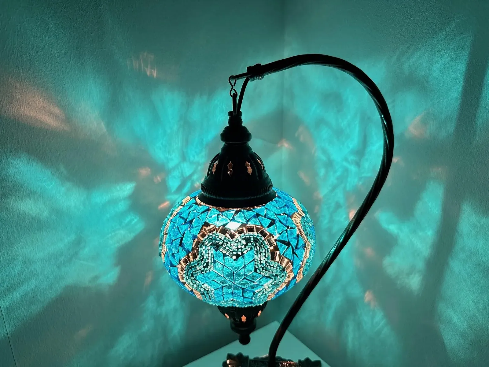 Настільна лампа Samarkand Lights Mosaic Oriental Moroccan Turkish Turquoise Star E14 Turquoise, фото №2