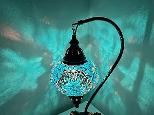 Настільна лампа Samarkand Lights Mosaic Oriental Moroccan Turkish Turquoise Star E14 Turquoise synthetic.ua - Фото 1