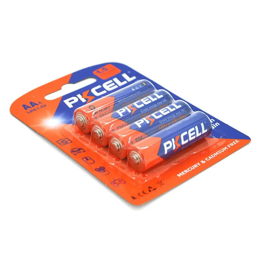 Батарея алкальна PKCELL 1.5V AA/LR6, 4 штуки в блистері за блистер Q12, фото №1