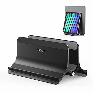 Подставка для ноутбука SODI Vertical, автоматическая, алюминиевая, вертикальная, улучшенная защита, черная - Фото 1