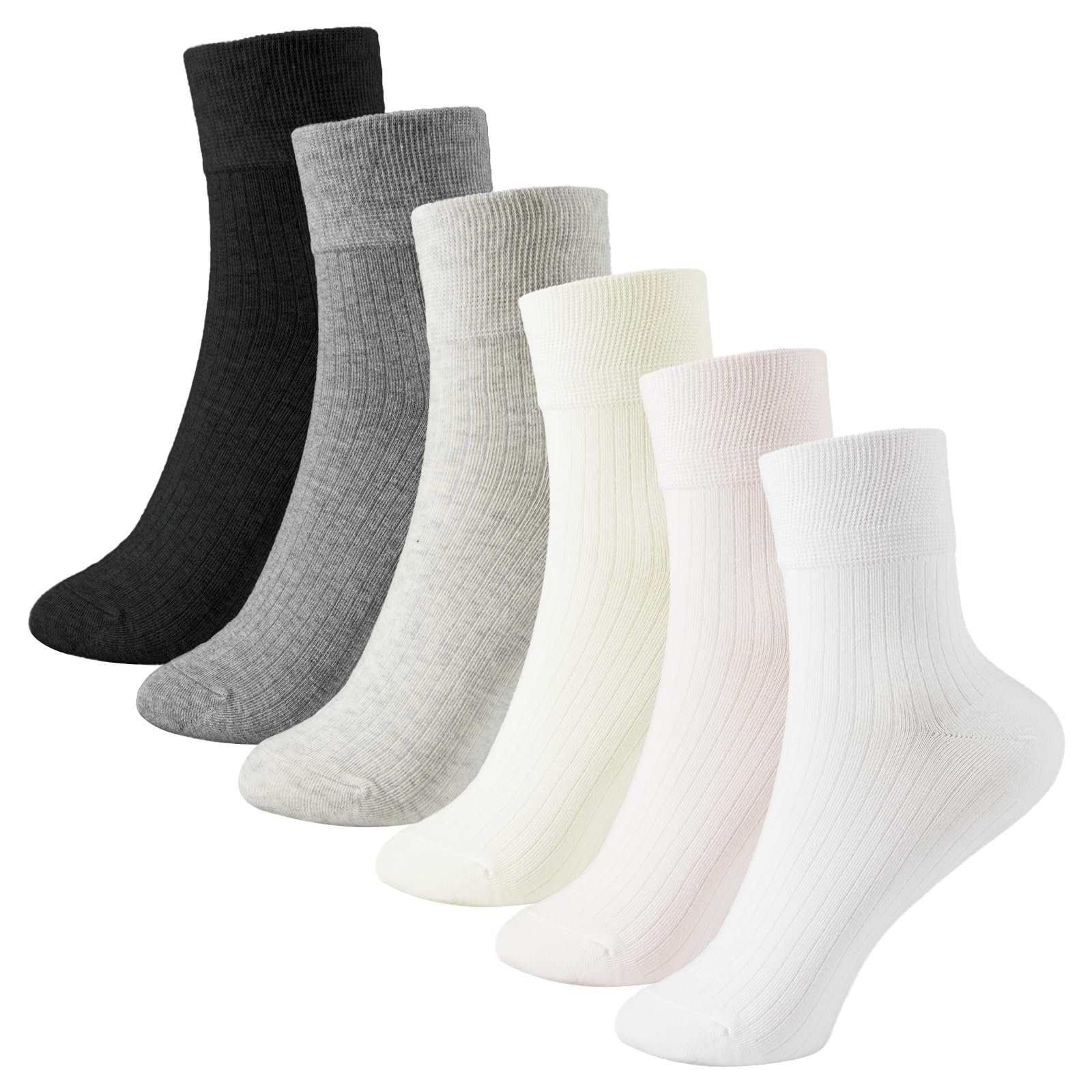 Носки в рубчик Женские Белые 35-41, фото №1