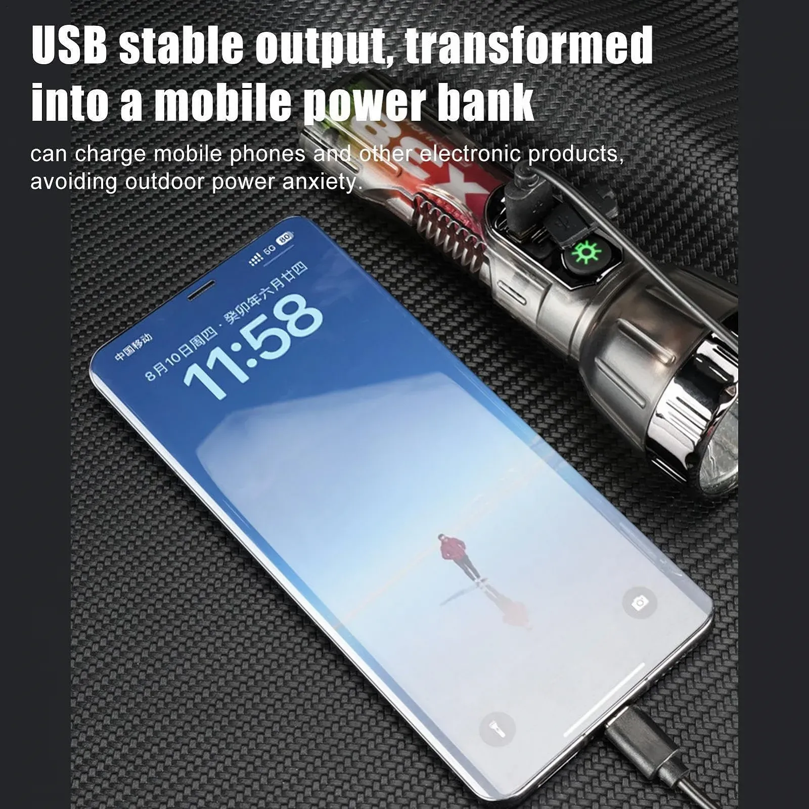 Сонячний ліхтар Generisch, портативний ліхтар для виживання, регульований USB Power Bank, 2000 mAh, фото №5 Сонячний ліхтар Generisch, портативний ліхтар для виживання, регульований USB Power Bank, 2000 mAh, фото №5