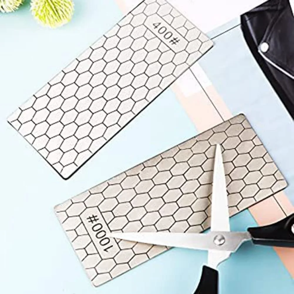 Набір алмазних точильних пластин 2 шт. 400/1000 Grit Стільникова поверхня, фото №5