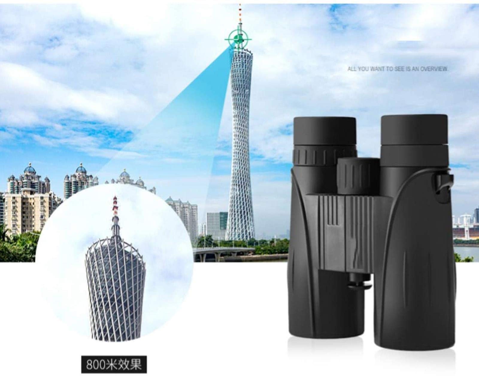 Бінокль ZGJYSP 8x42 Високе Збільшення Сутінкове Нічне Бачення Водонепроникний Металевий Гумовий Портативний Бінокль Підходящий для Дорослих і Дітей для Зовнішнього Відпочинку Подорожей Чорний для Використання Внутрішнього та Зовнішнього, фото №4