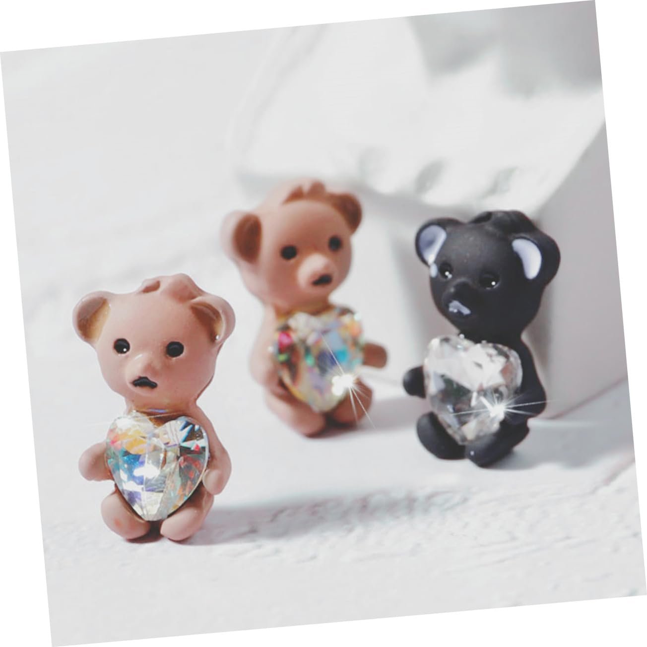 Стразы для ногтей Healvian Мишка 3D 5 шт, фото №5