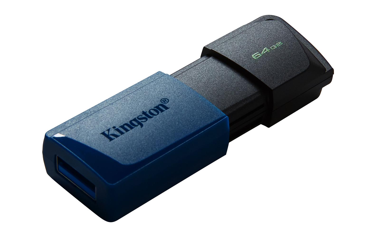 Флеш-накопитель USB3.2 64GB Kingston DataTraveler Exodia M Black/Blue (DTXM/64GB), фото №2