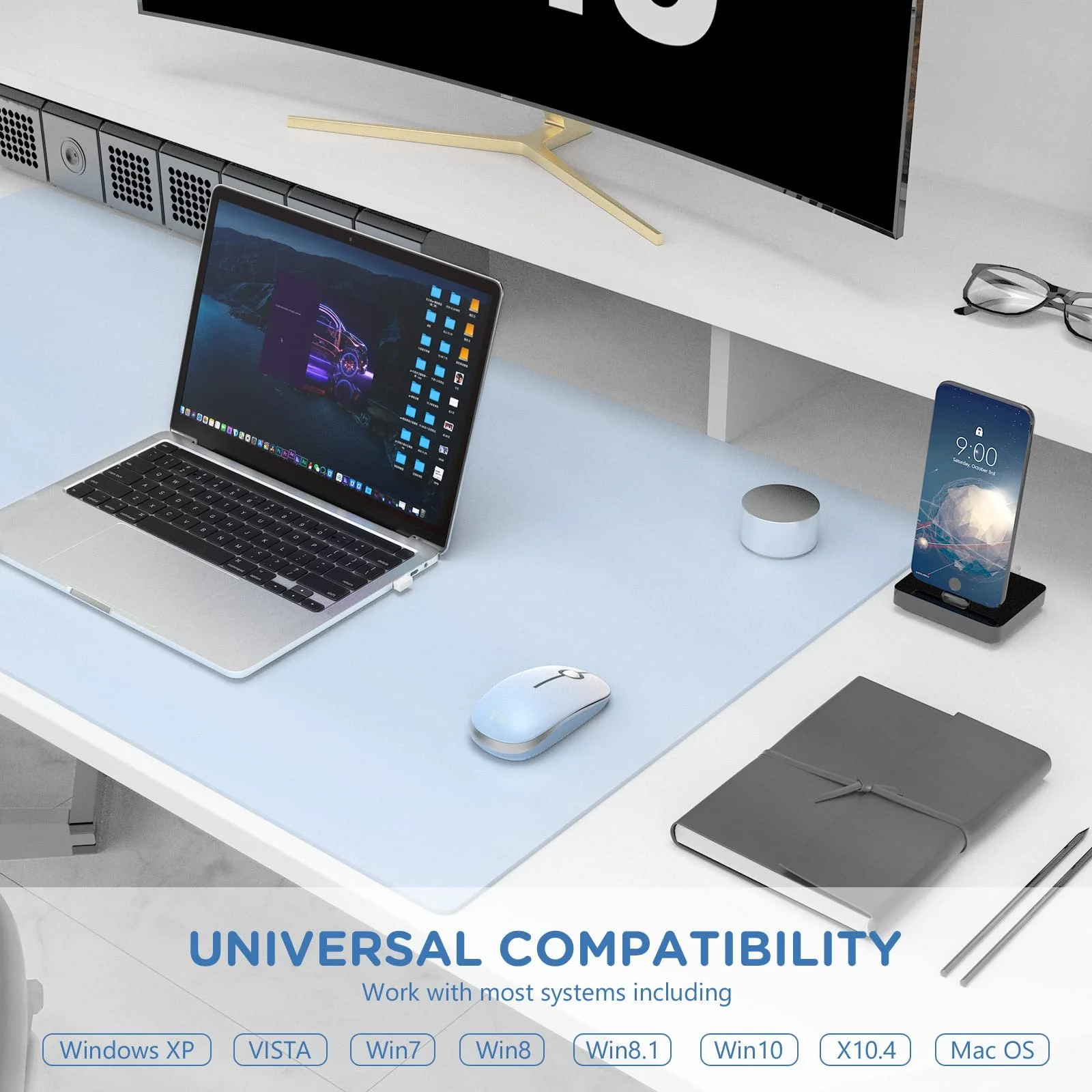 Мышь Беспроводная seenda 1600 DPI 3 кнопки Teal, фото №5