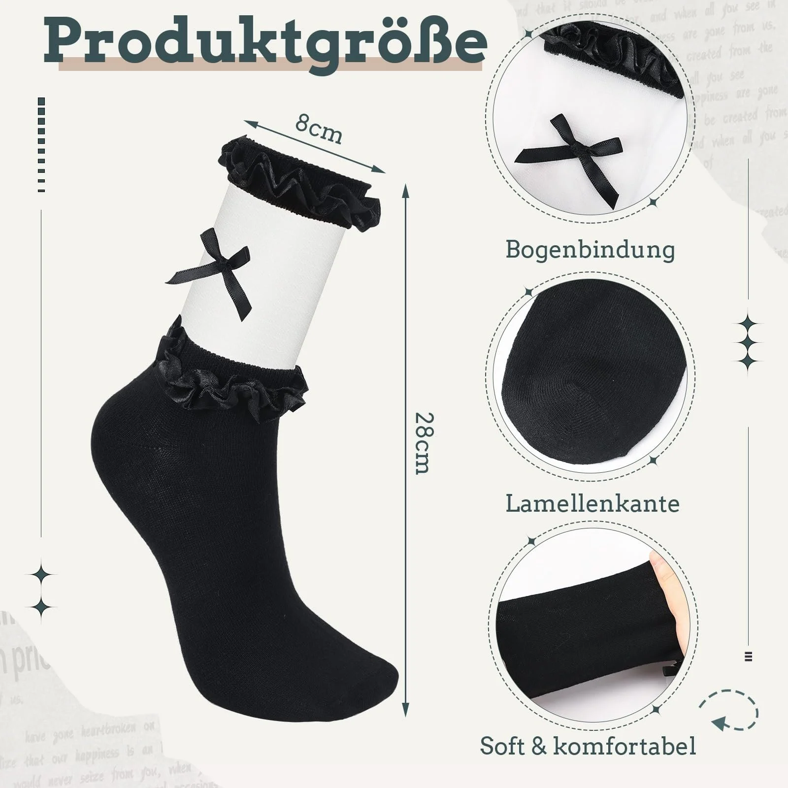 Шкарпетки з рюшами, 6 пар шкарпеток Жіночі, фото №2