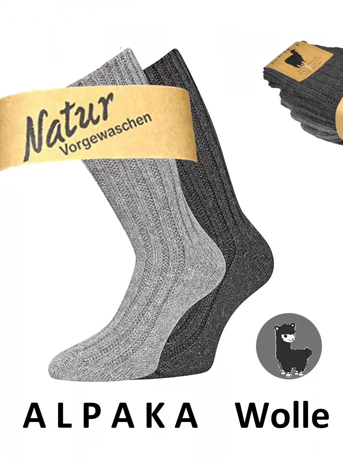 Теплі шкарпетки з альпаки (2 або 4 пари), фото №4