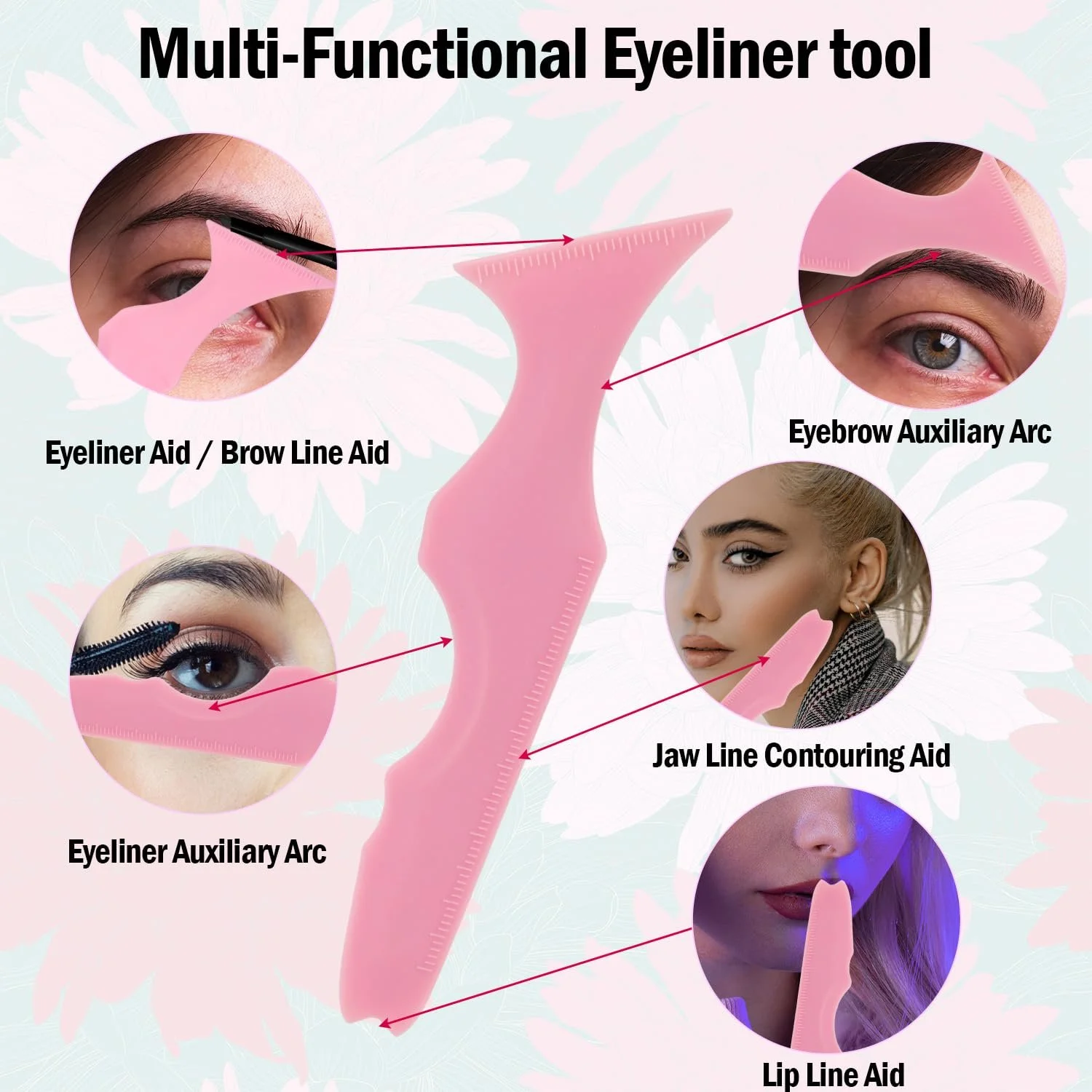 Трафареты для Подводки Ресниц Теней Помады Фиолетовый Розовый, фото №6