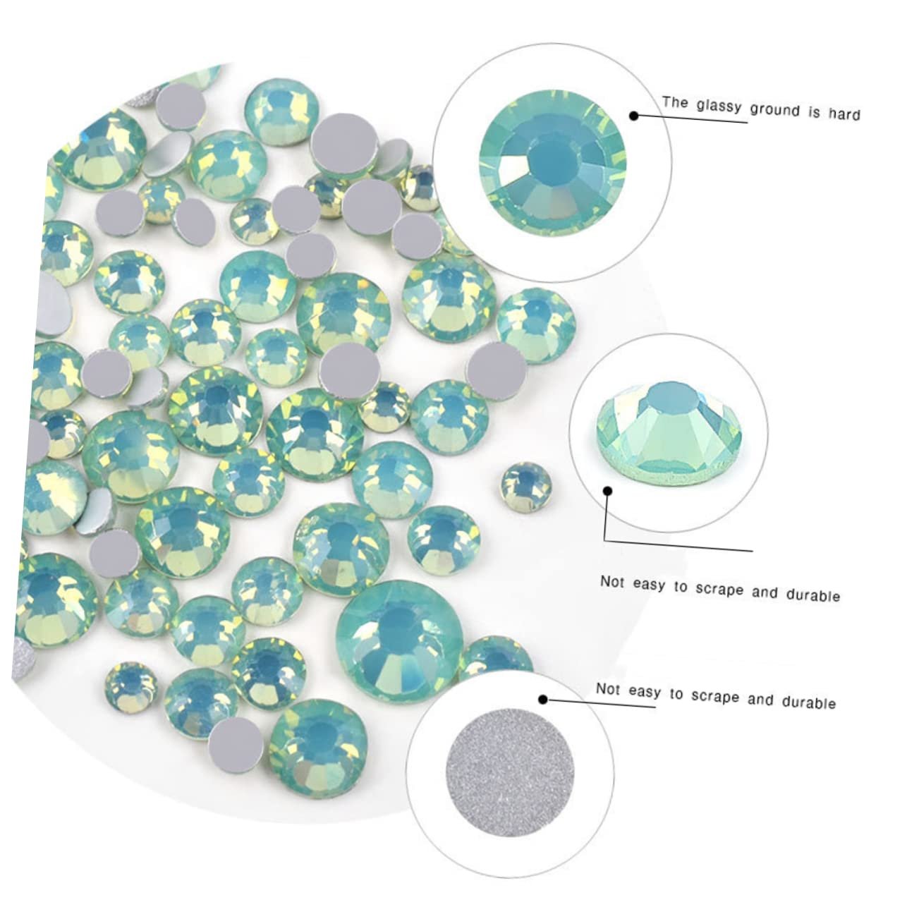 Стрази для нігтів Скло Кольорові, фото №4