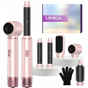 Купить Фен-щетка UMIGA 5-в-1 1000 W Розовый - Фото 1 Фен-щетка UMIGA 5-в-1 1000 W Розовый - Фото 1