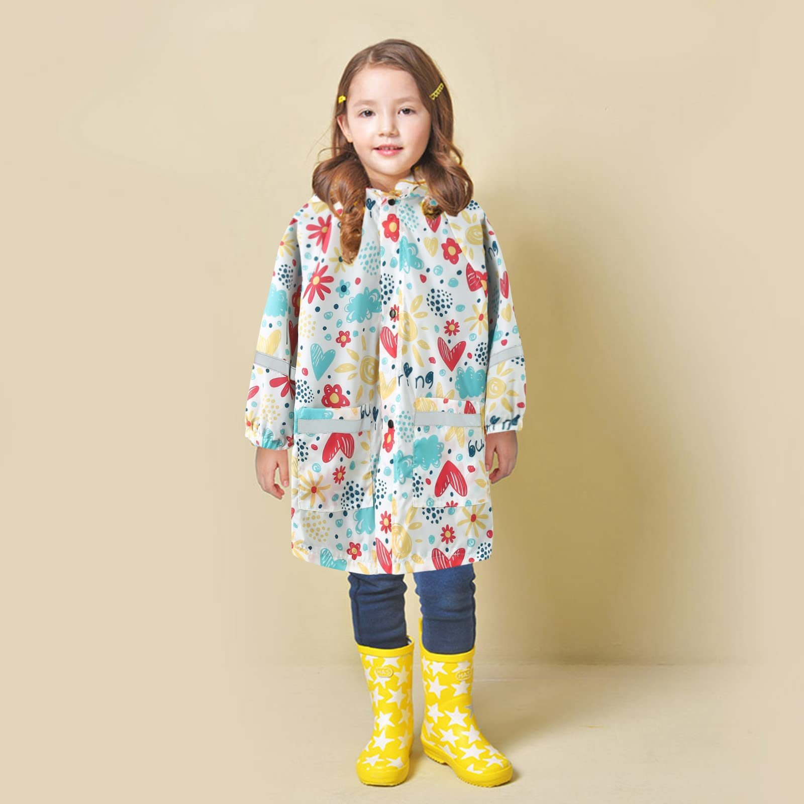 Легка дитяча водонепроникна куртка-дощовик Qzeanxy з капюшоном, Унісекс, фото №2