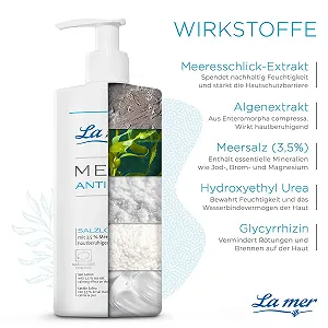 Лосьон La mer MED+ Anti-Dry Salt - Успокаивающий лосьон для тела для очень сухой кожи - Уменьшает покраснение и зуд - Уход за псориазом или нейродермитом - Помогает при шелушении кожи - 200 мл synthetic.ua - Фото 1