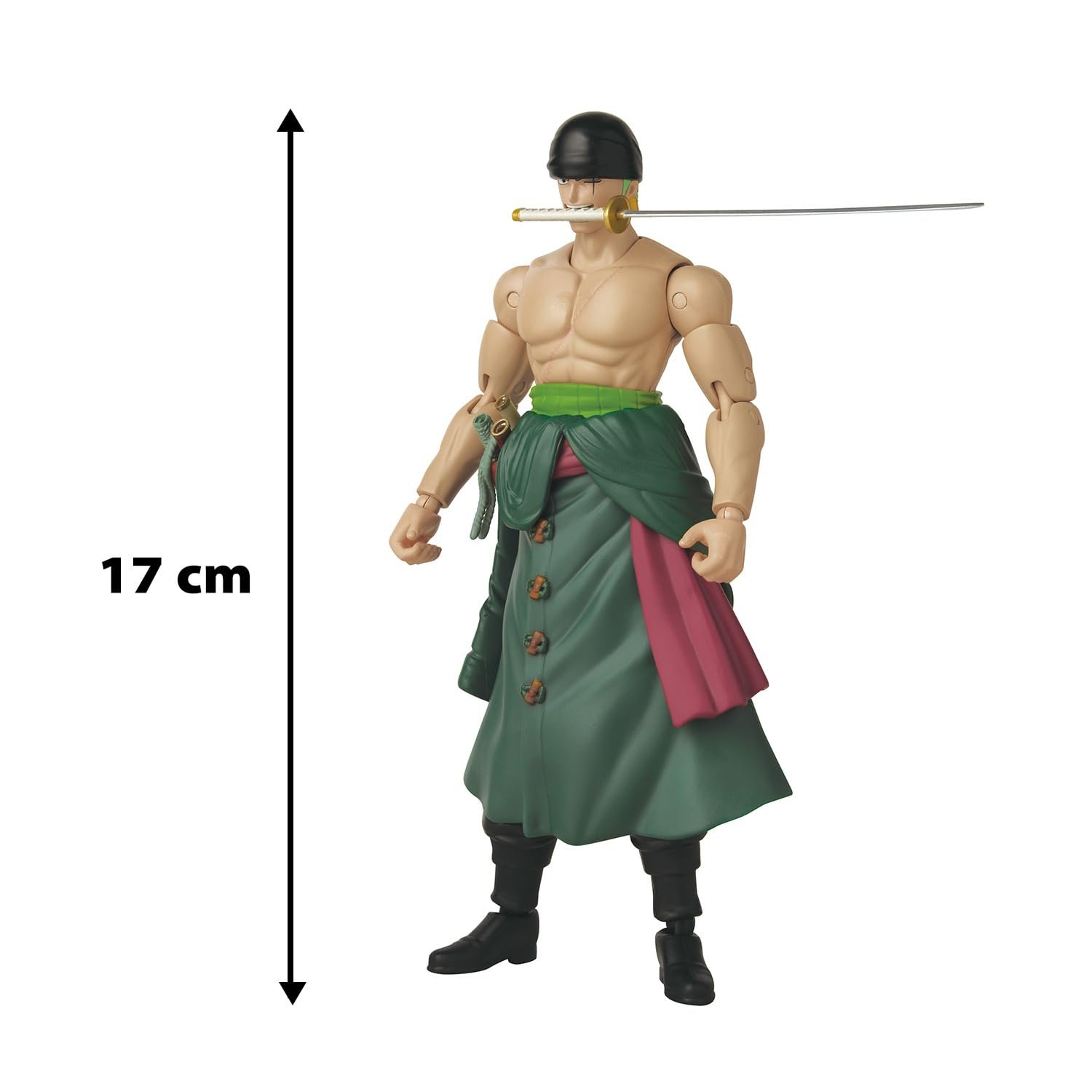 Фігурка Bandai Anime Heroes One Piece Lorenor Zorro Three Sword Style 17 cm, фото №11