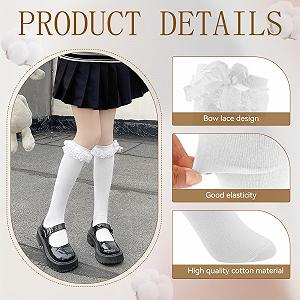 Гольфы с кружевом и бантом Белый, 2 пары synthetic.ua - Фото 1