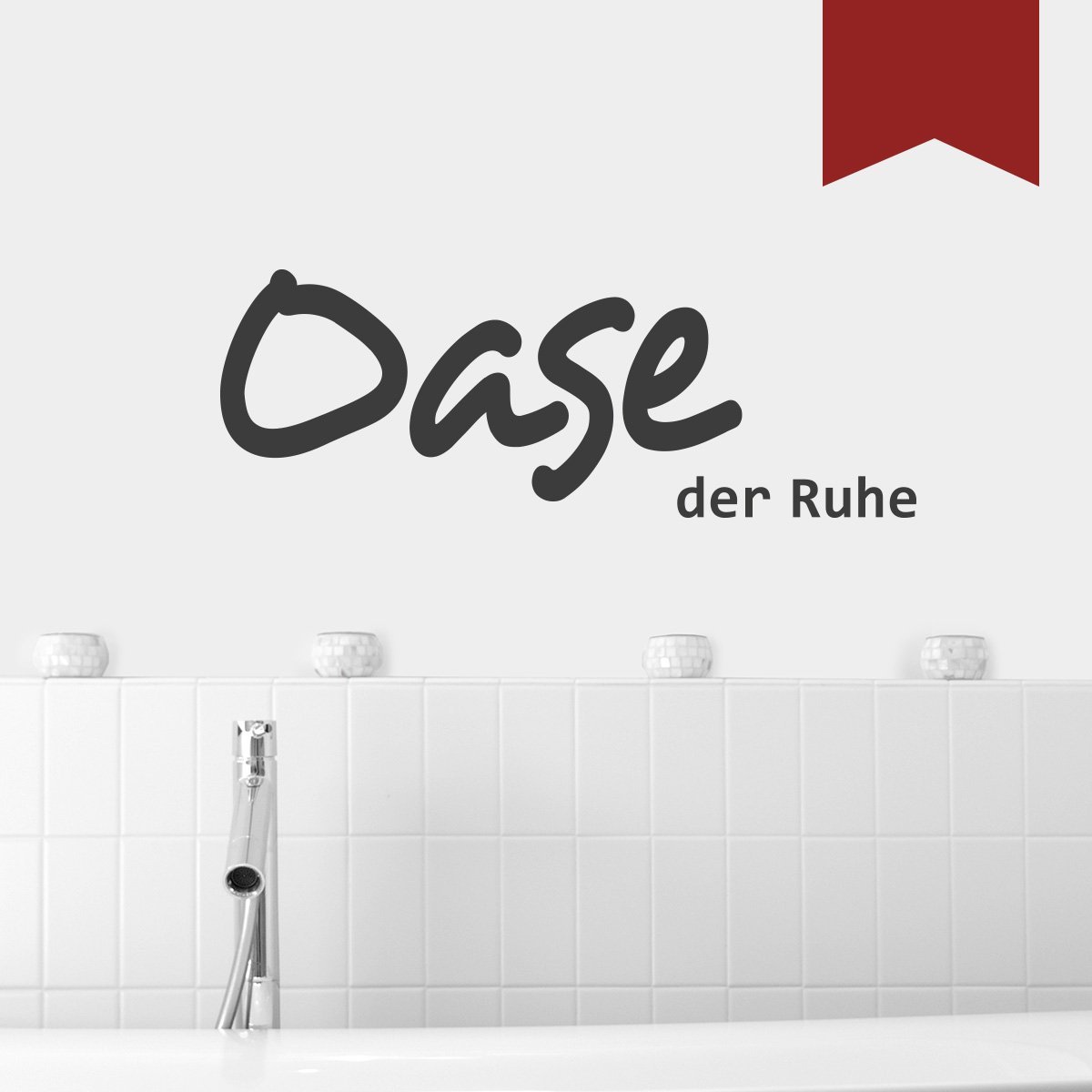 Наклейка на стіну Wandkings Oase der Ruhe 50 x 18 см Червона, фото №1 Наклейка на стіну Wandkings Oase der Ruhe 50 x 18 см Червона, фото №1