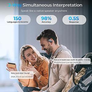 Наушники-переводчик Kentfaith AI 4-в-1, 150 языков, перевод голоса в реальном времени synthetic.ua - Фото 1