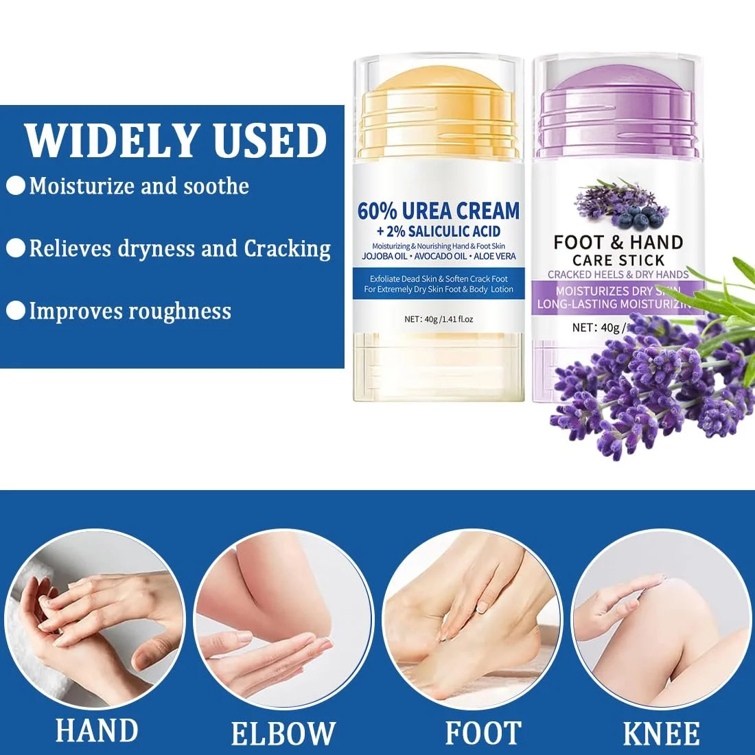 Набор крем-стиков для ног Urea Cream 60% глубокое увлажнение и отшелушивание 2 шт., фото №5