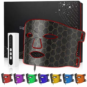 LED Маска для обличчя Світлотерапія Червоне світло для обличчя 7 кольорів - Фото 1