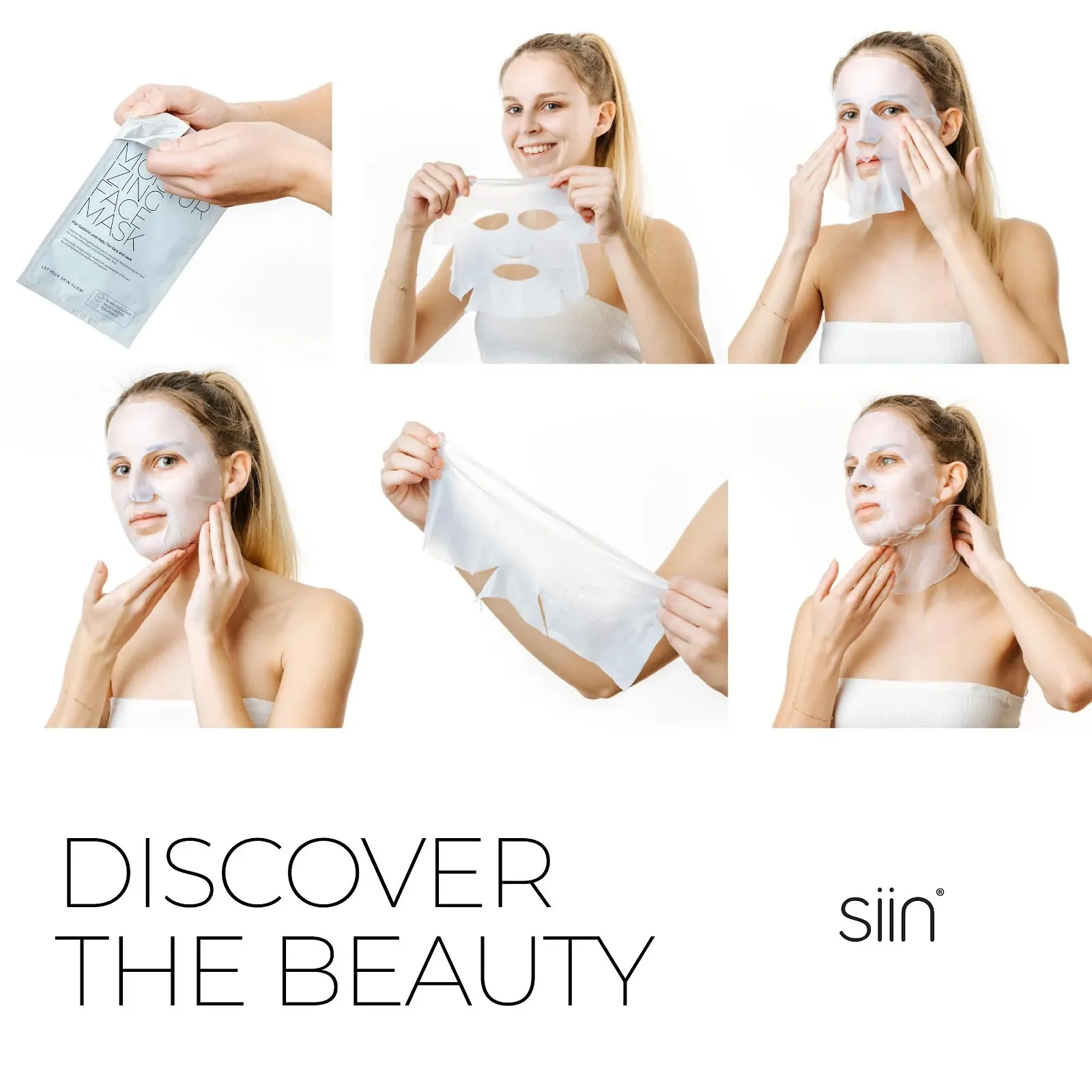 Маска для лица Увлажняющая siin - Упаковка из 5 штук Интенсивное увлажнение для сухой кожи - Тканевая маска с гиалуроновой кислотой, Fucogel & Коллагеном - Интенсивное увлажнение для лица и шеи, фото №7 Маска для лица Увлажняющая siin - Упаковка из 5 штук Интенсивное увлажнение для сухой кожи - Тканевая маска с гиалуроновой кислотой, Fucogel & Коллагеном - Интенсивное увлажнение для лица и шеи, фото №7