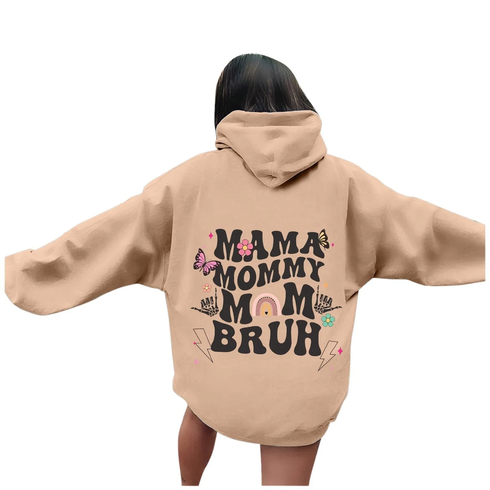 Женская Толстовка с Капюшоном Осень Зима Harajuku Streetwear С Принтом на Спине Букв 90s Y2k E-Girl Oversize Винтаж Толстовки для Женщин Топы Рубашка с Длинным Рукавом Худи Джемпер, фото №1