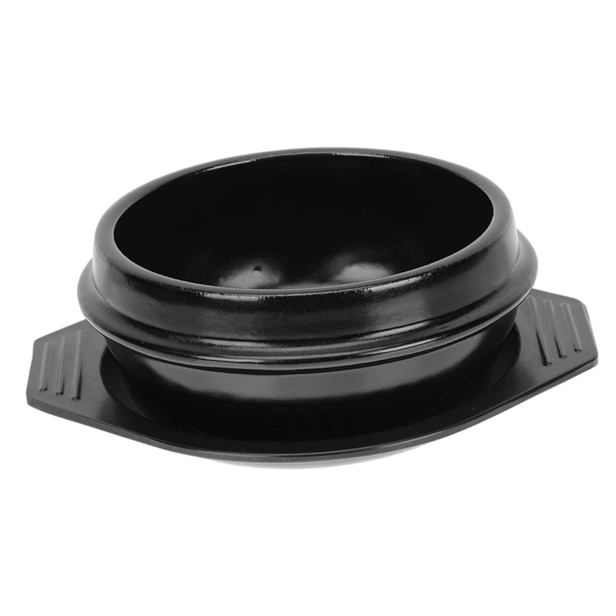 Горщик для запікання керамічний з підставкою та подвійною ручкою для бібімбап, фото №1 Горщик для запікання керамічний з підставкою та подвійною ручкою для бібімбап, фото №1