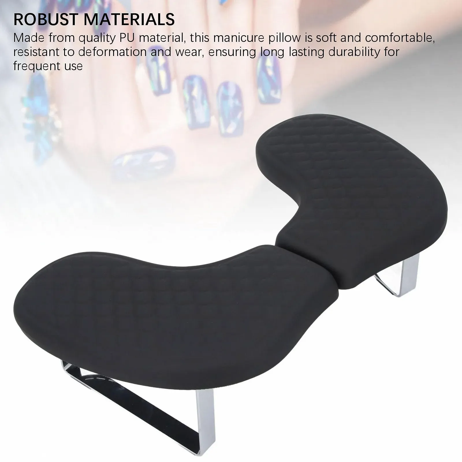 Подставка для рук маникюрная Ruhe vom Nagelnagel Мягкая PU для домашнего использования Черная, фото №5 Подставка для рук маникюрная Ruhe vom Nagelnagel Мягкая PU для домашнего использования Черная, фото №5